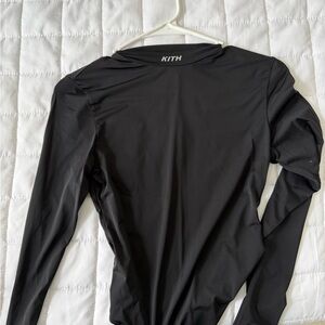 KITH Black Crew Neck Long Sleeve Top